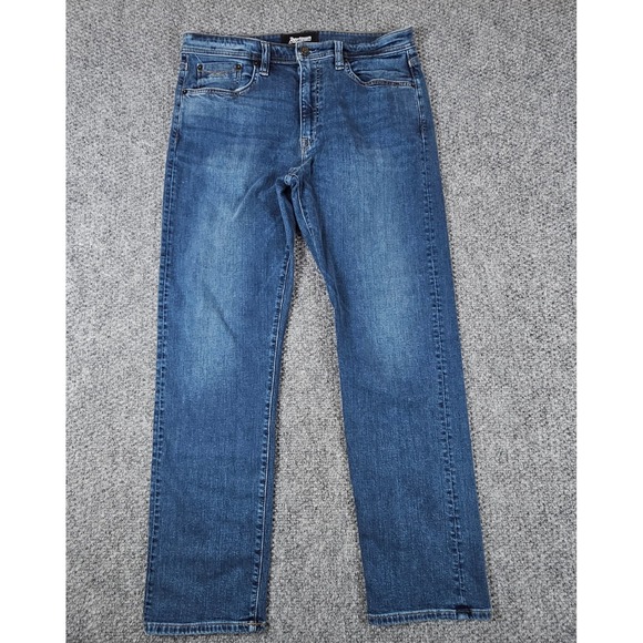 RevTown Automatic Blue Jeans Mens 34 X 30 Relaxed Straight Stretch Denim - Picture 2 of 7